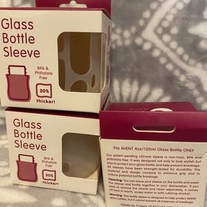 Avent Glass Bottle Neoprene Sleeves 4oz Set of 3